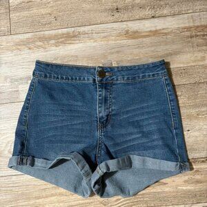 Women's Blue and Navy Shorts